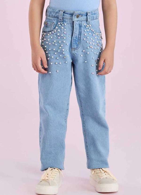 Petit Cherie - Calça Jeans Pedras Menina Petit Cherie Jeans