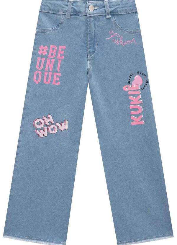 Kukiê - Calça Jeans Wide Leg Kukiê Jeans
