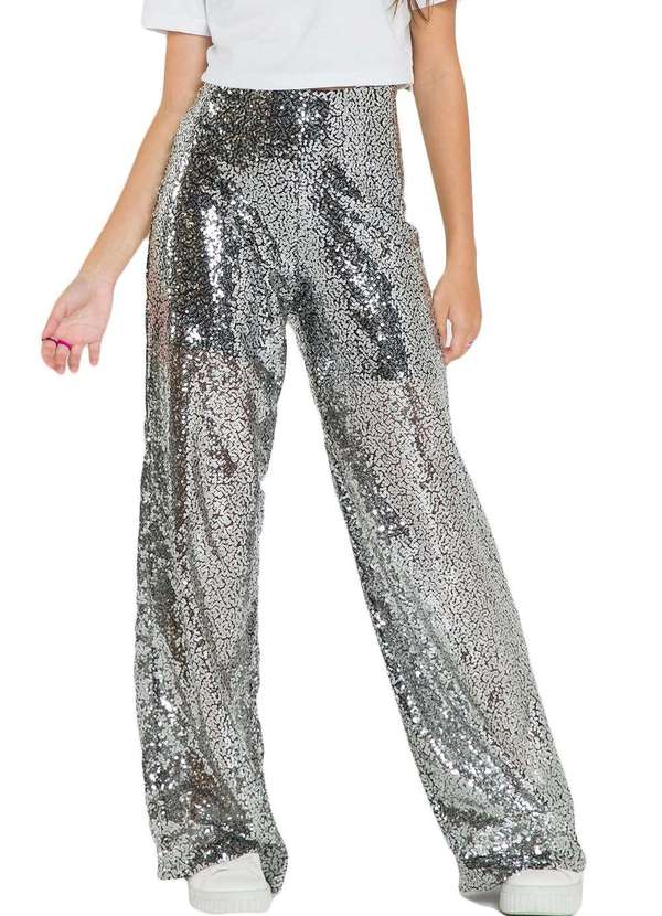 Llice - Calça Juvenil Paetê Prata Lliccie Prata 2