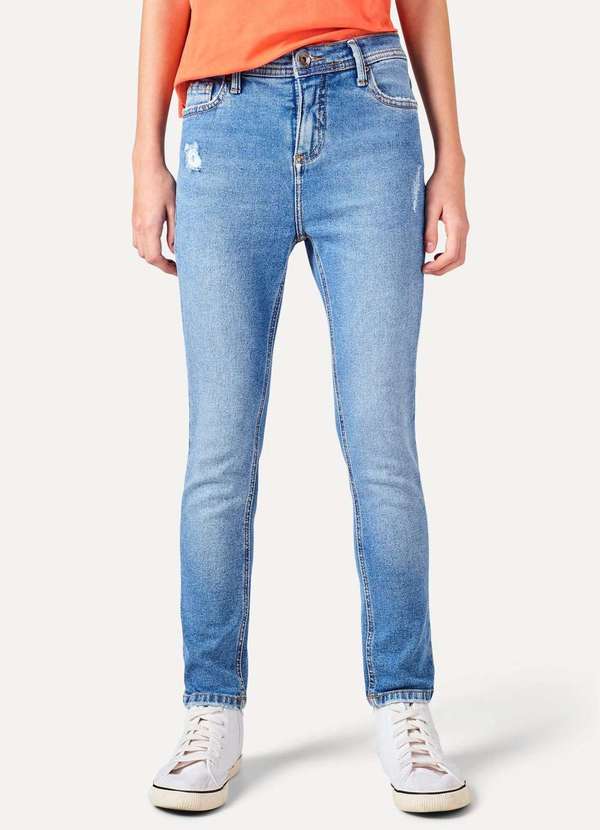 Reserva Mini Calca Menina Jeans Skinny Destroyed Reserva Mini Jeans