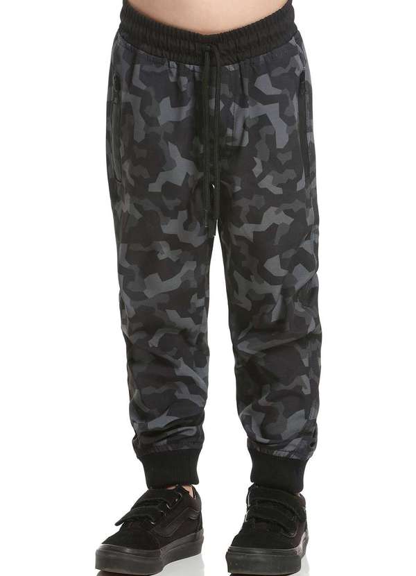 Banana Danger - Calça Moletom Infantil Camuflada Verde Banana Danger Verde