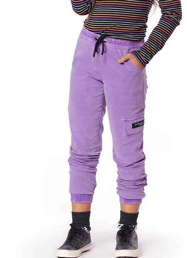 Nina Go - Calça Roxa Infantil Bolsos Nina Go Roxo 2