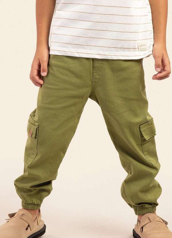 Bugbee - Calça Sarja Moletom Verde Bugbee Verde