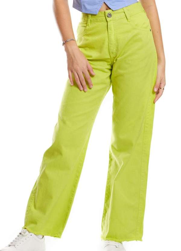 Poah Banana - Calça Sarja Verde Lima Infantil Poah Noah Verde