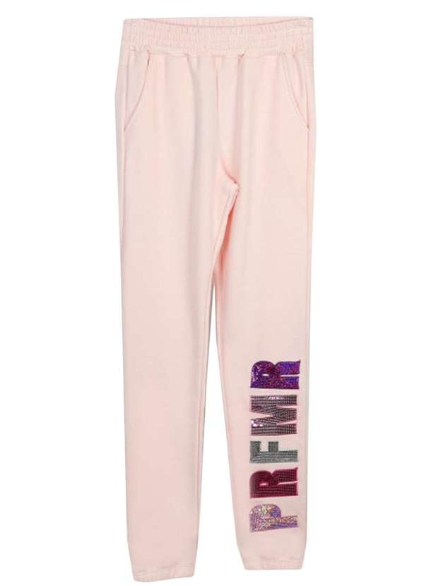 Pituchinhus - Jogging Moletom Paetê Rosa Perfumaria Rosa