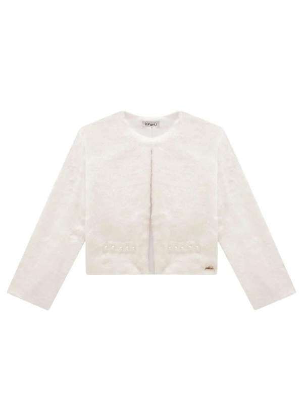 Infanti - Casaquinho Infantil Infanti com Pérolas Off White
