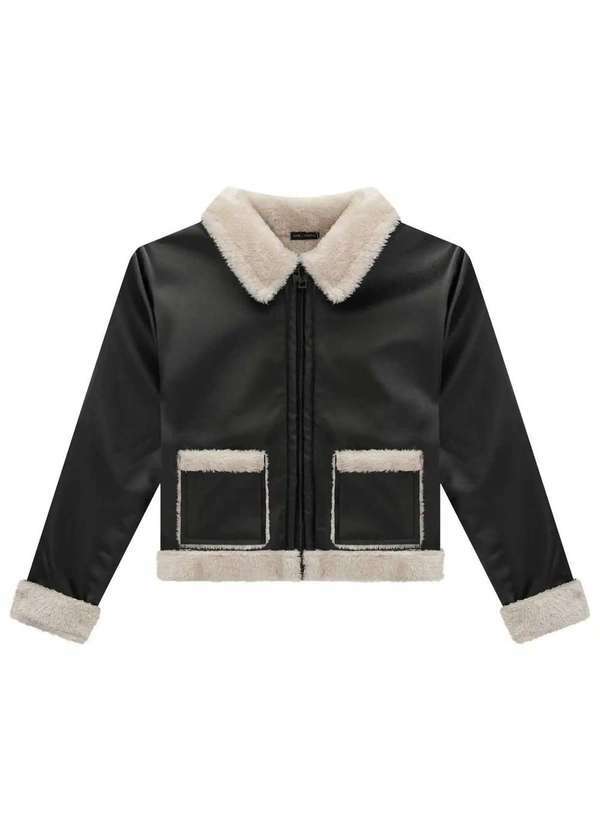 Vic&vicky - Jaqueta Forrada Vic Vicky Preto Preto