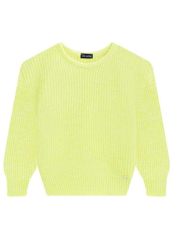 Vic&vicky - Blusa Tricô Verde Infantil Manga Longa Vic Vicky Verde