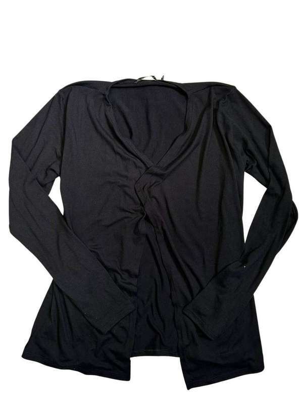 Bobbylulu - Cardigan Longo Preto Poliéster Infantil Bobbylulu Preto