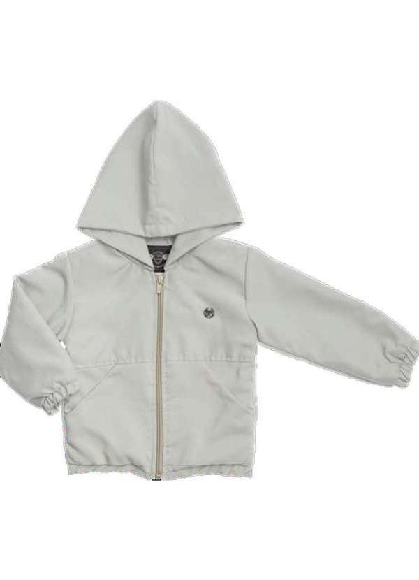 Anjos Baby - Jaqueta Cinza Nylon Capuz Infantil Anjos Baby Cinza