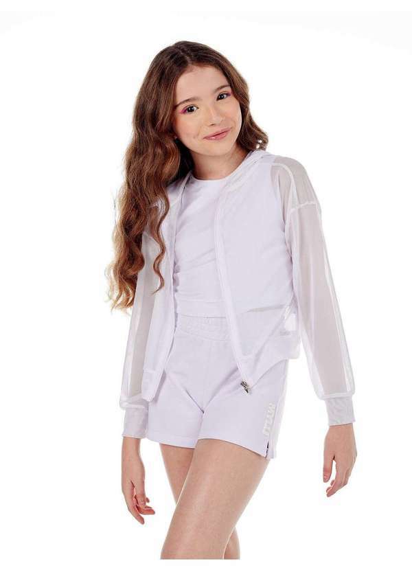 Mylu - Jaqueta Corta Vento em Branco Tule Mylu Branco
