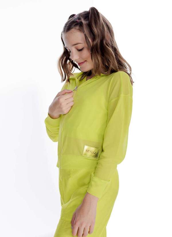 Mylu - Jaqueta Esportiva Verde Seda Infantil Mylu Verde