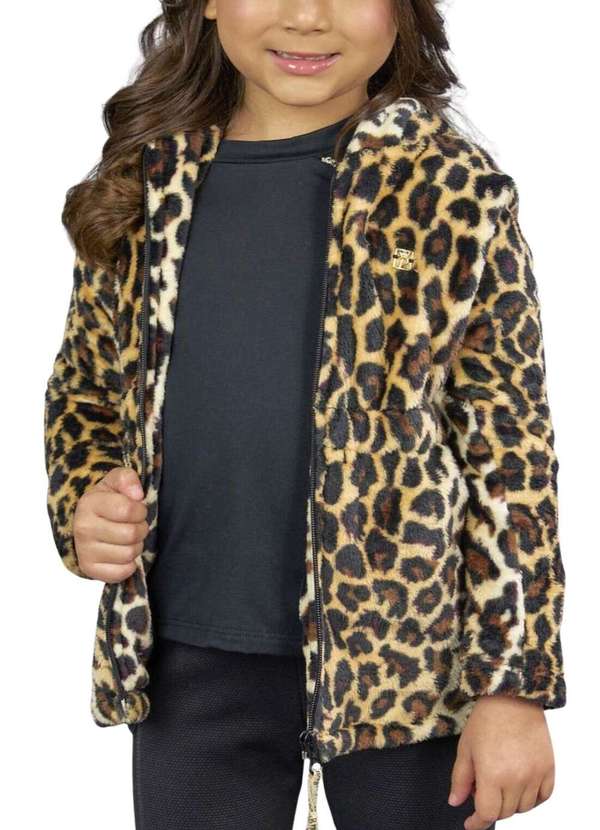 Ok e Pakita - Jaqueta Fleece Estampado Infantil Pakita Estampado