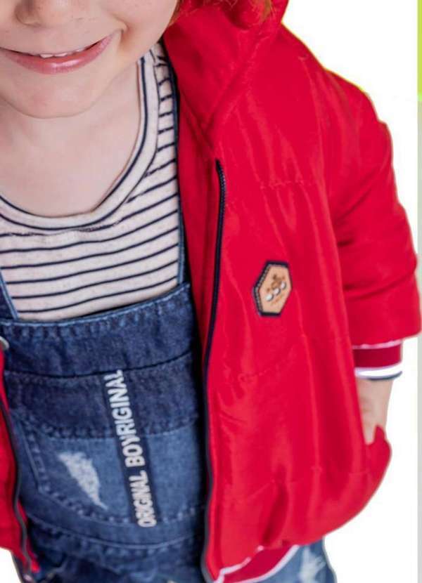 Vigat - Jaqueta Infantil Vermelho Acolchoado Capuz Vigat Vermelho 2