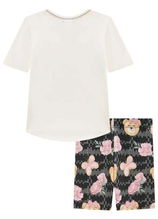 Kukiê - Conjunto Bermuda Ciclista Menina Estampada Kukiê Estampado 3