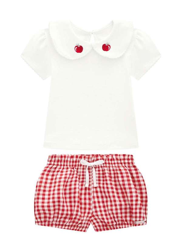 Somni - Conjunto Blusa em Suedine e Short Clochard Somni Estampado