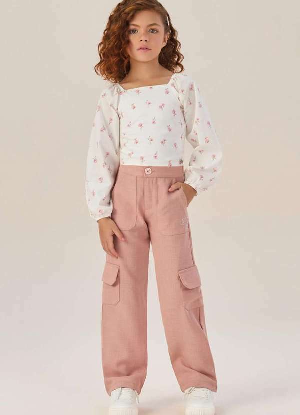 Petit Cherie - Conjunto Blusa Manga Longa Calça Estampado Petit Cherie Estampado