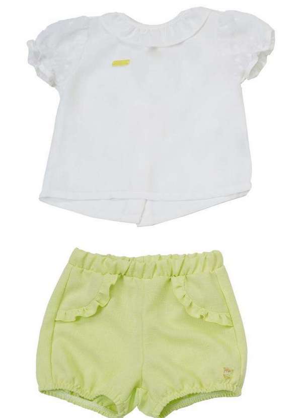 Ok e Pakita - Conjunto Blusa Shorts Verde Ok & Pakita Verde 1