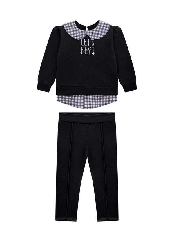 Somni - Conjunto Blusão em Moletom Preto Somni Preto