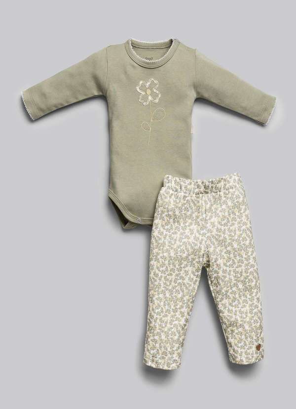 Anjos Baby - Conjunto Body Menina Estampado Anjos Baby Estampado