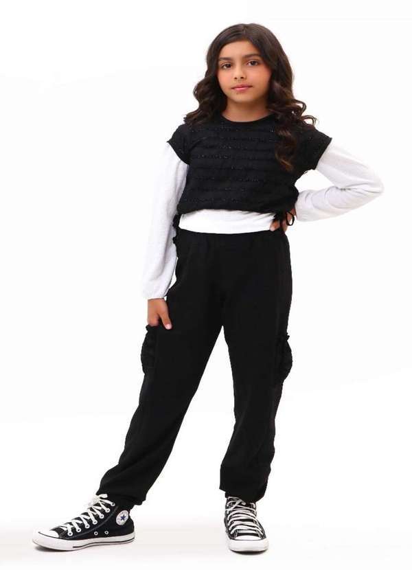 Carol e Dani - Conjunto Calça 3 Peças Preto Carol e Dani Preto