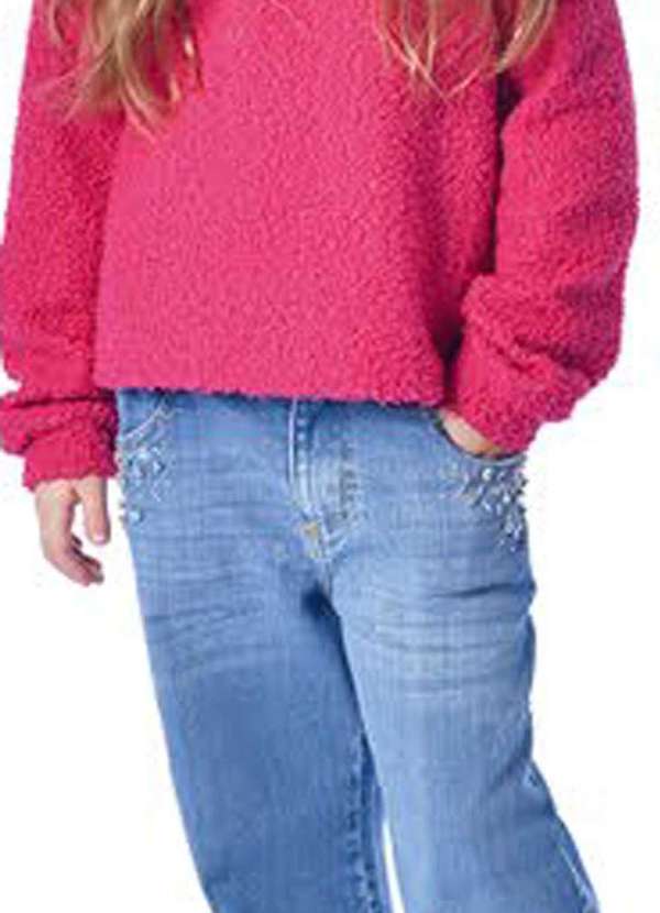 Linna Valentina e Dnm - Conjunto Calça Blusa Infantil Linna Valentinna Rosa 2