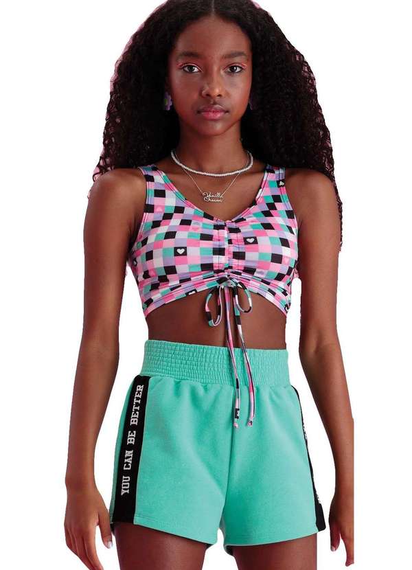 Vanilla Cream - Conjunto Curto Top Estampa Infantil Vanilla Cream Estampado