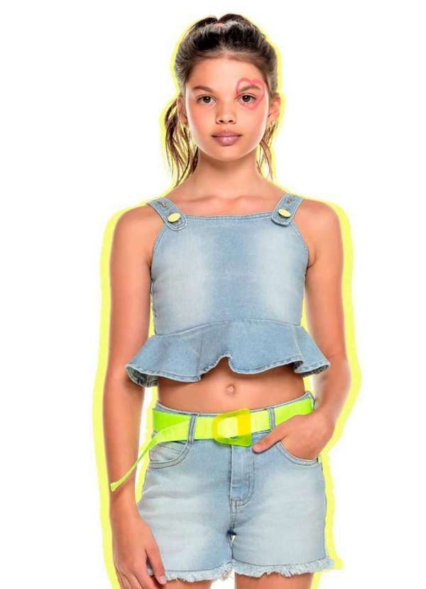 Mylu - Conjunto de Shorts Cropped Jeans Mylu Jeans