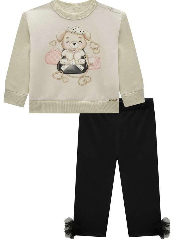 Infanti - Conjunto Infanti Moletom e Legging Menina Estampado