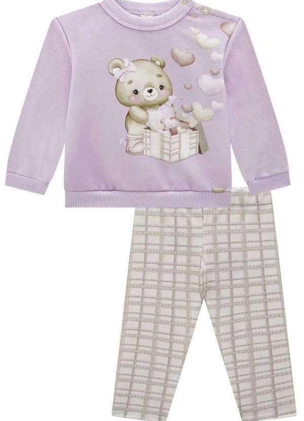 Infanti - Conjunto Infanti Ursinha Menina Estampado