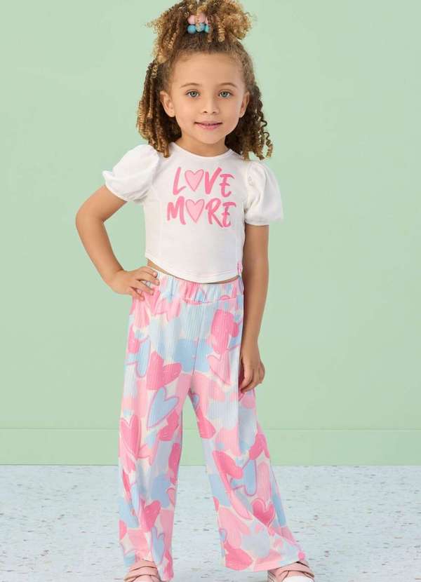 Mon Sucré - Conjunto Infantil Estampado Calça Manga Curta Mon Sucré Estampado