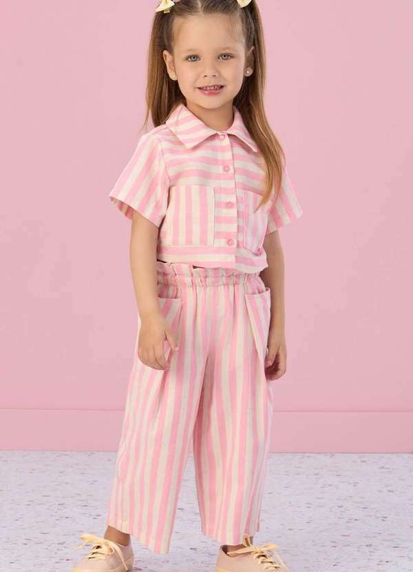 Mon Sucré - Conjunto Infantil Estampado Calça Manga Curta Mon Sucré Estampado