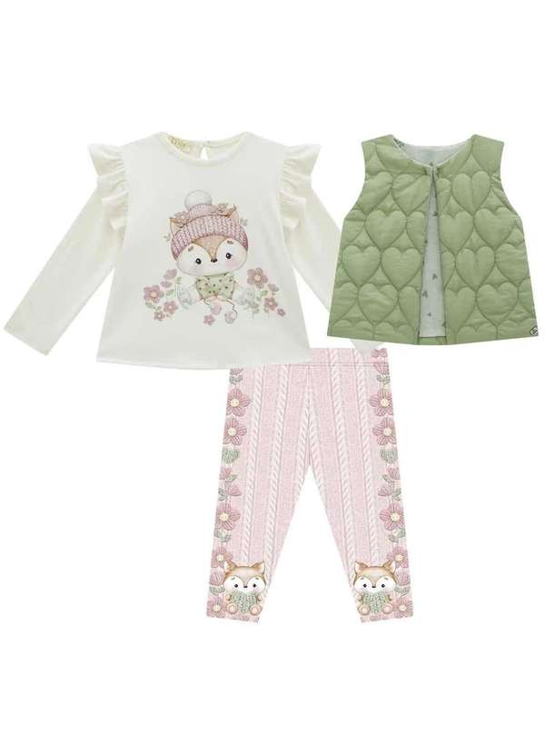 Infanti - Conjunto Infantil Infanti 3 Peças Menina Estampado 2