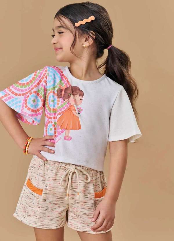 Kukiê - Conjunto Infantil Menina Estampado Kukiê Estampado