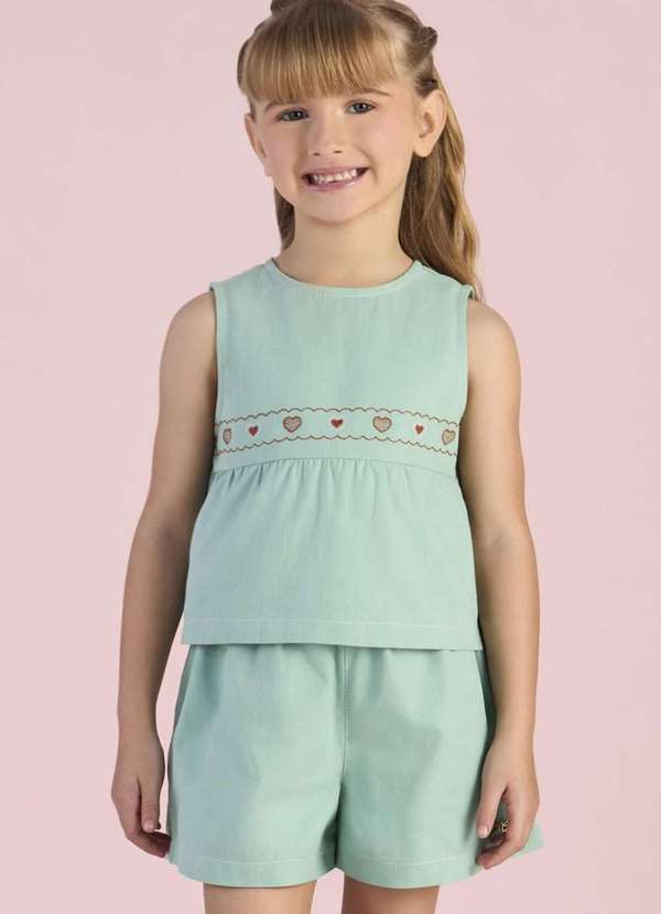 Mon Sucré - Conjunto Infantil Verde Heart Mon Sucré Verde