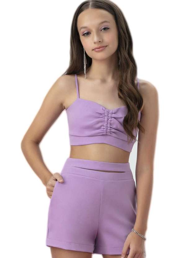Bobbylulu - Conjunto Juvenil Top Lilás Bobbylulu Lilás