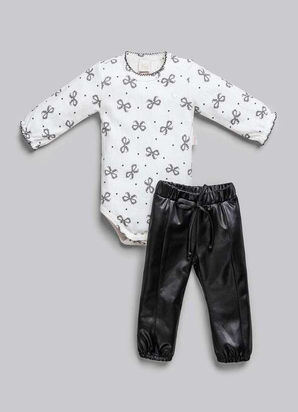 Anjos Baby - Conjunto Longo Menina Laços Anjos Baby Estampado