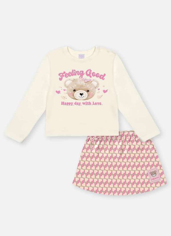 Cinti - Conjunto Menina Saia Infantil Cinti Estampado