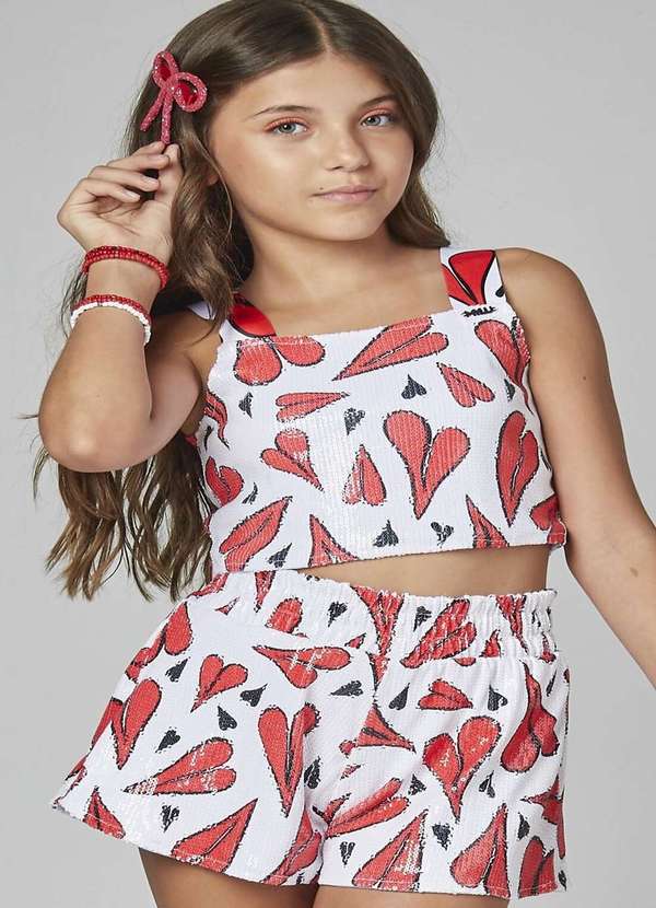 Mylu - Conjunto Menina Shorts Estampado Mylu Estampado