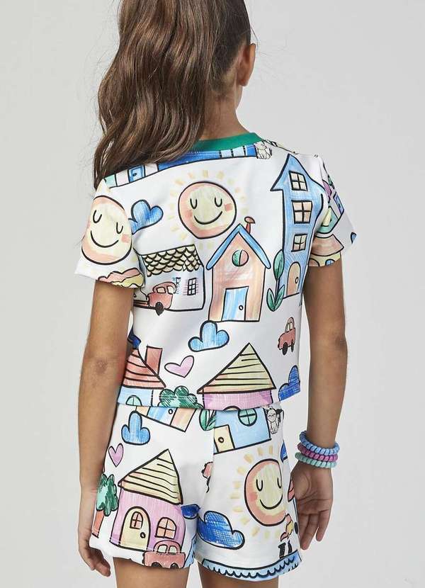 Mylu - Conjunto Menina Shorts Estampado Mylu Estampado 2