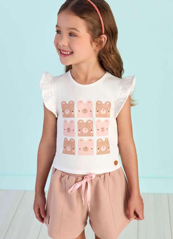 Mon Sucré - Conjunto Menina Ursos Shorts Estampado Monsucré Estampado