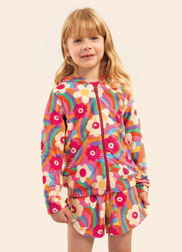 Bugbee - Conjunto Plush Estampado Shorts Bugbee Estampado