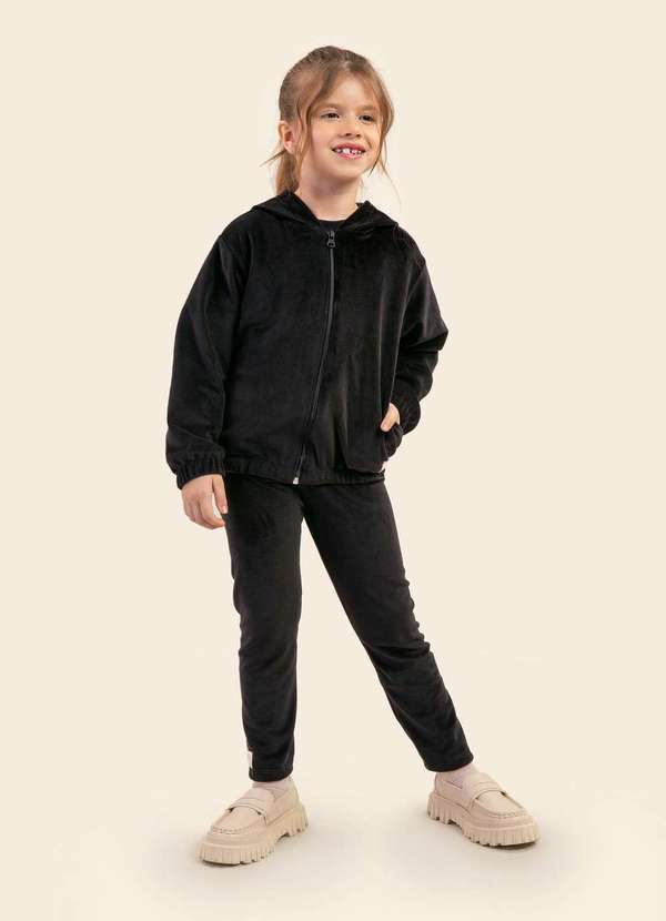 Bugbee - Conjunto Plush Moletom Preto Bugbee Preto