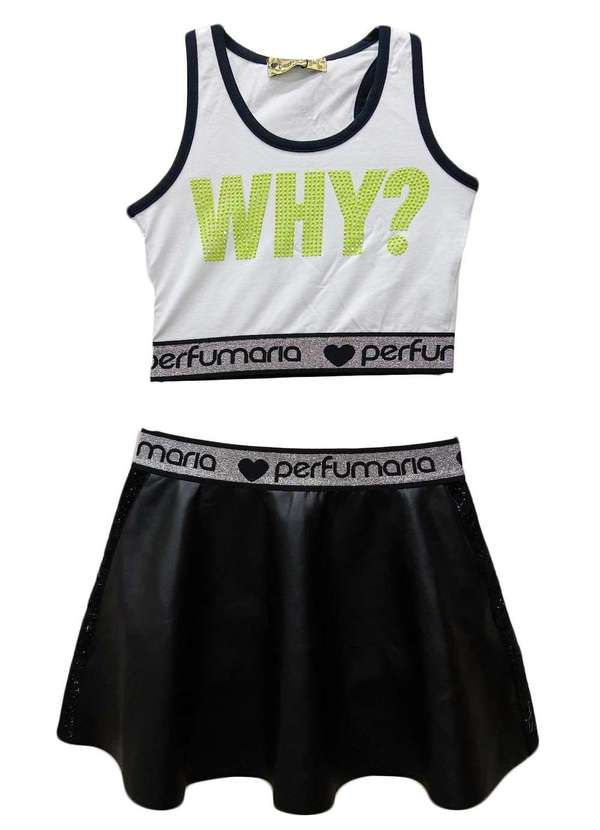 Pituchinhus - Conjunto Regata Saia Preto Pituchinhus Preto