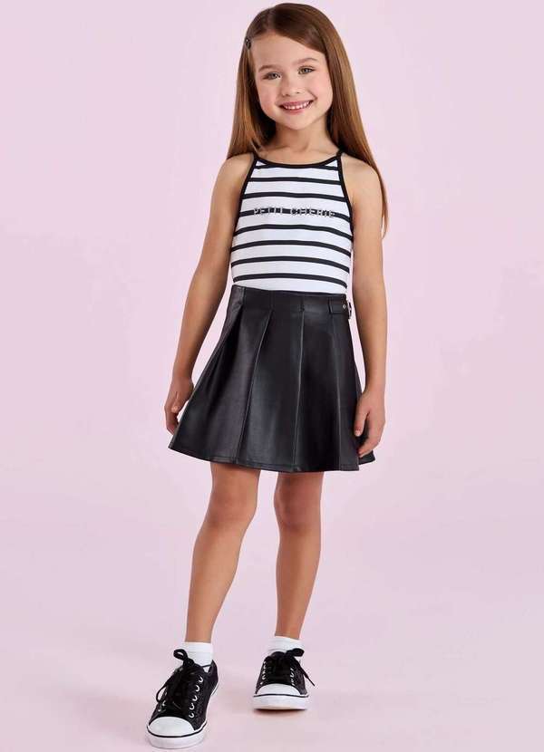 Petit Cherie - Conjunto Saia Menina Petit Cherie Preto