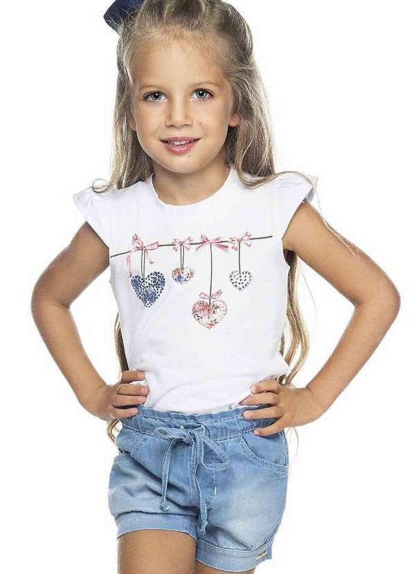 Have Fun - Conjunto Shorts Blusa Branco Have Fun Branco