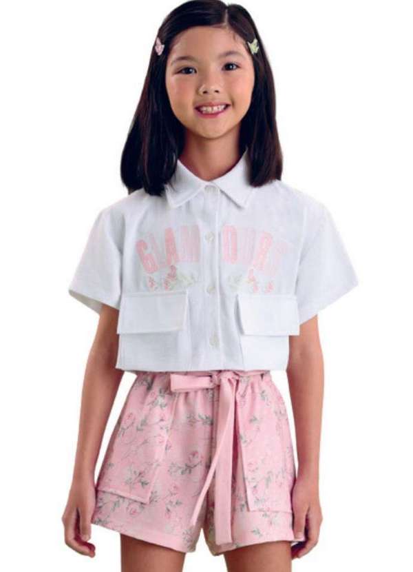 Petit Cherie - Conjunto Shorts Glamours Infantil Petit Cherie Estampado