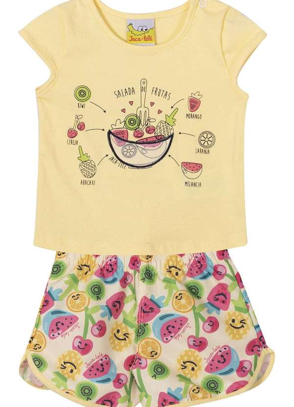 Nini&bambini - Conjunto Shorts Infantil Amarelo Nini & Bambini Amarelo