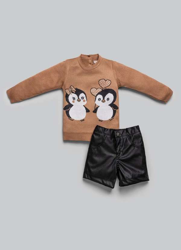 Anjos Baby - Conjunto Shorts Menina Anjos Baby Estampado