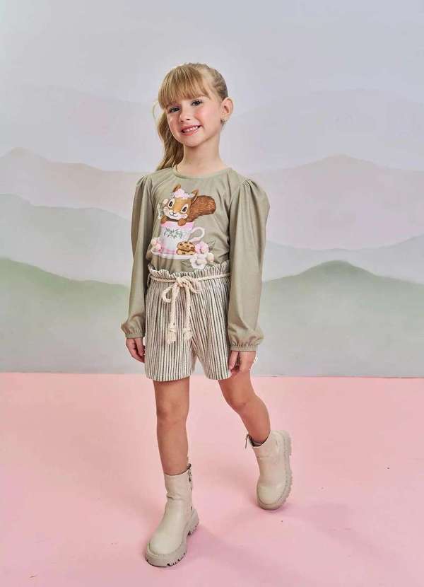 Infanti - Conjunto Shorts Menina Infanti Estampado